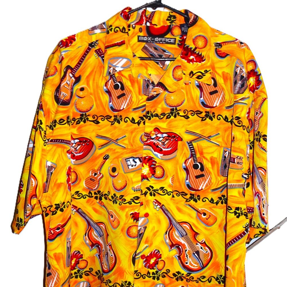 Box Office Island Orange Musical Instruments Shirt XL